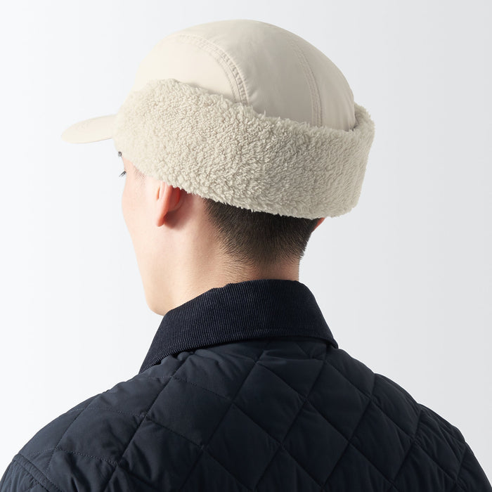 Gorras Muji Water Repellent Boa Fleece Hombre Beige | IY1Y3D16P