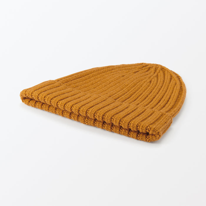 Gorro Muji Wool Ribbed Hombre Marrones | YU6J4V94Z