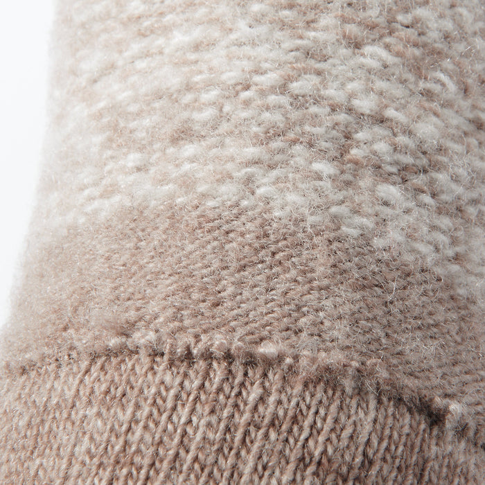 Guantes Muji Wool Blend Patterned Touchscreen Hombre Beige | DR9X6L85B