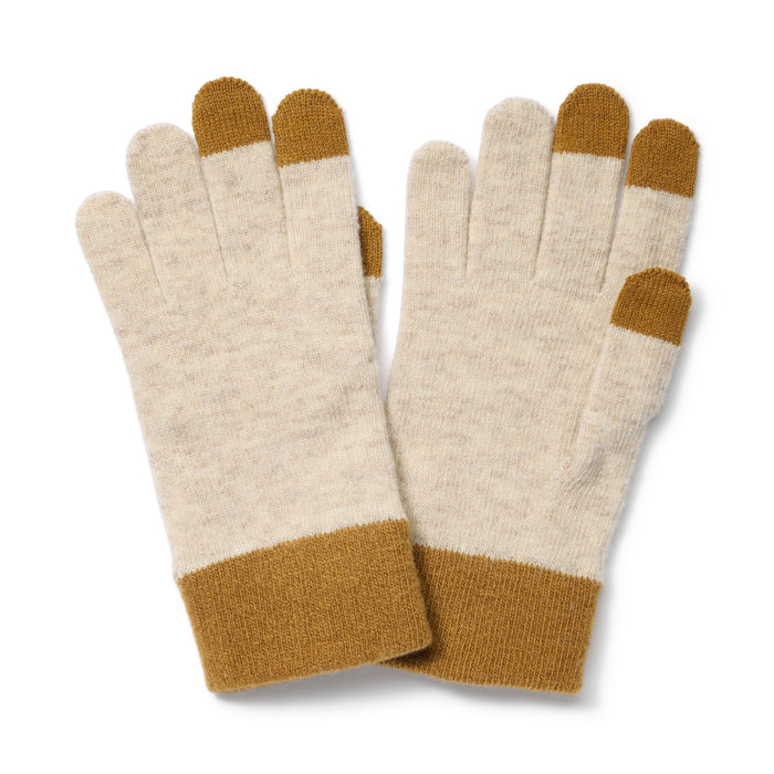 Guantes Muji Wool Blend Touchscreen Bicolor Hombre Gris | CH3U6D62A