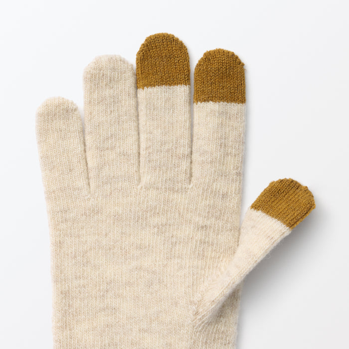Guantes Muji Wool Blend Touchscreen Bicolor Hombre Gris | CH3U6D62A