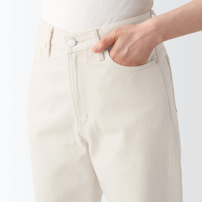 Jeans Muji Denim Regular Mujer Blancas | LB3I7J72O
