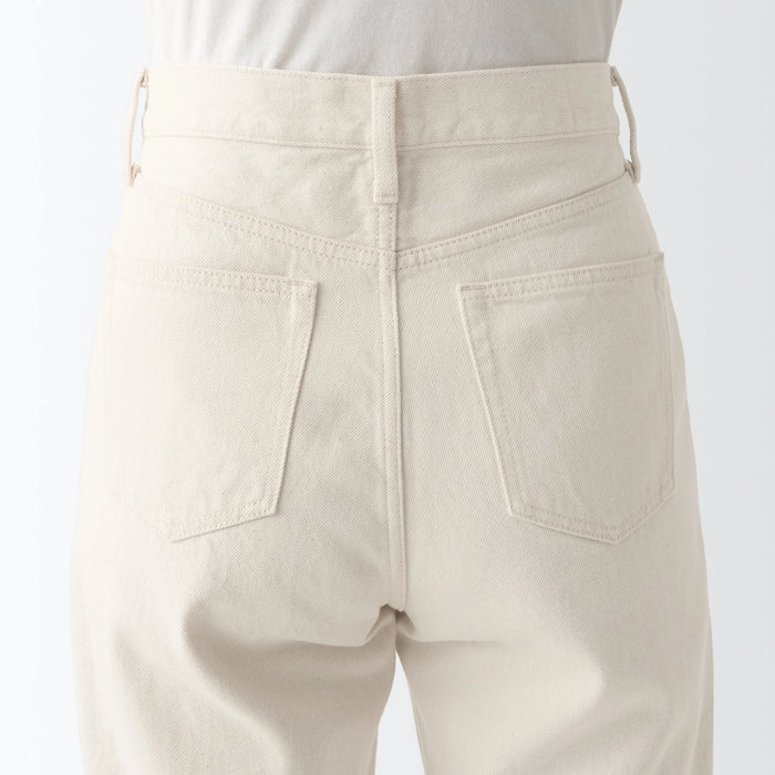 Jeans Muji Denim Regular Mujer Blancas | LB3I7J72O
