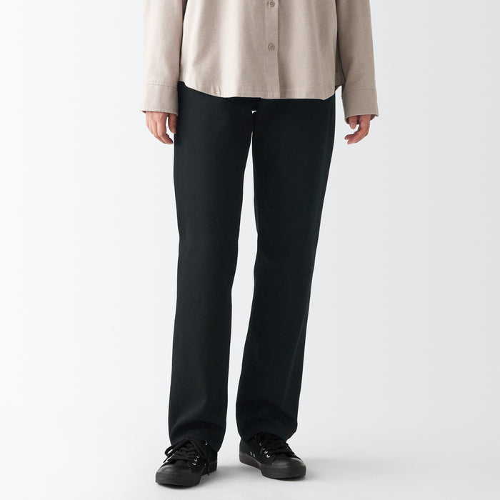 Jeans Muji Denim Regular Mujer Negras | HV7Z8H74I