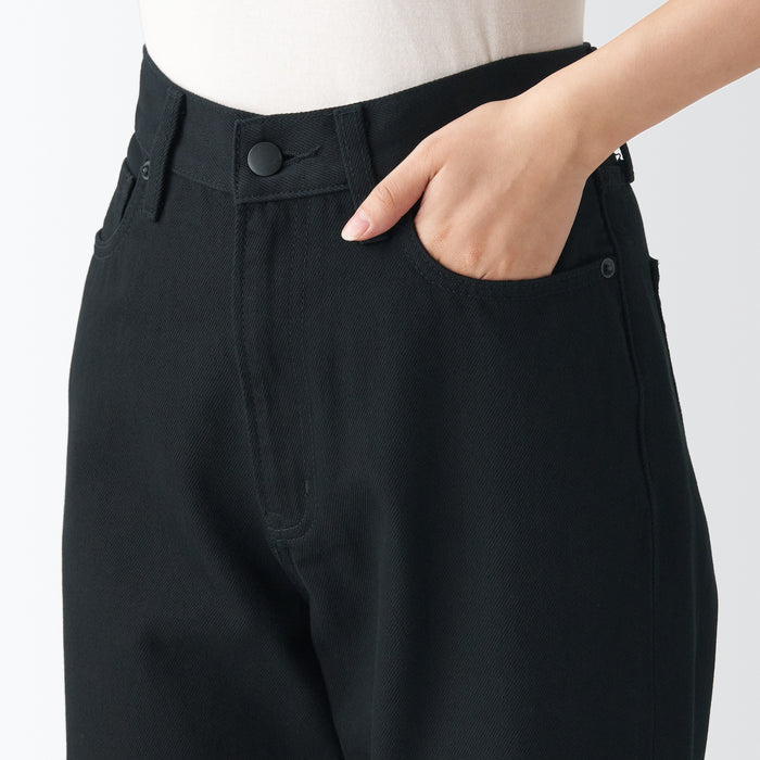 Jeans Muji Denim Regular Mujer Negras | HV7Z8H74I