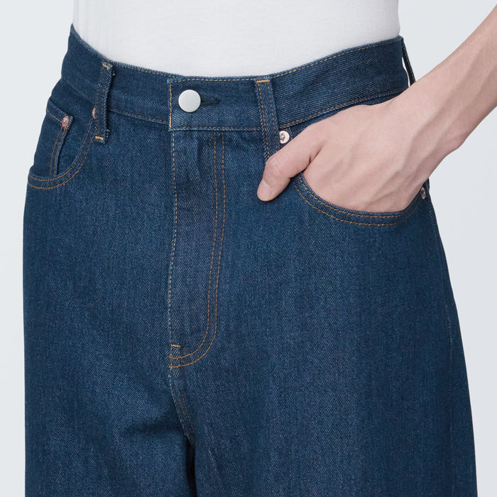 Jeans Muji Denim Wide Hombre Azules | QL7J2D50D
