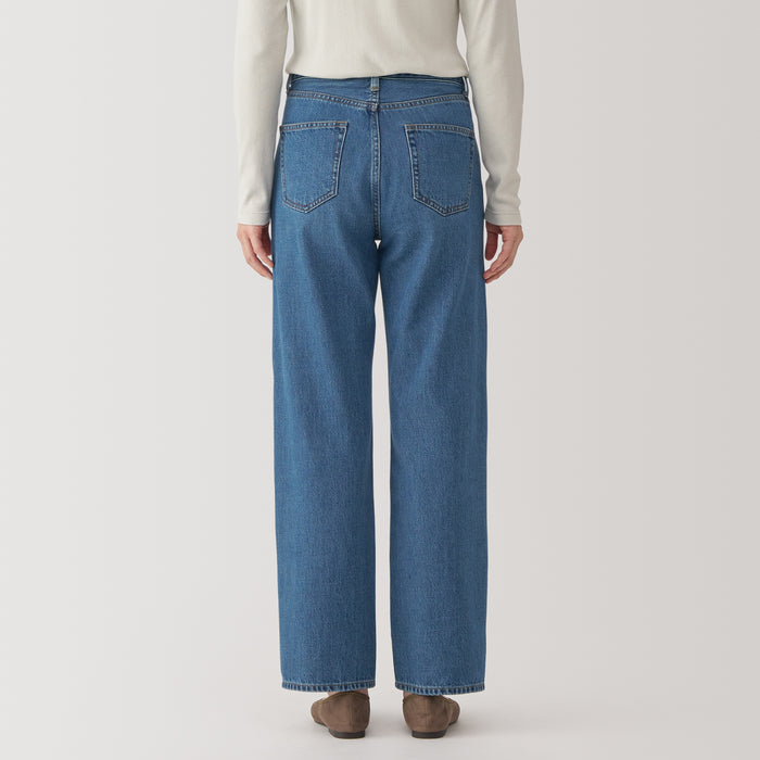 Jeans Muji Kapok Blend Denim Straight Mujer Azules | WC2J8T66J
