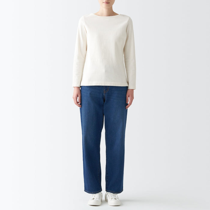 Jeans Muji Stretch Denim Relaxed Wide Mujer Azules | YK3E7O84Q