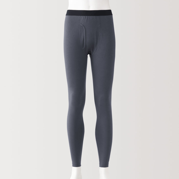 Mallas Muji Warm Cotton Long Hombre Gris | SA5Q6R85K