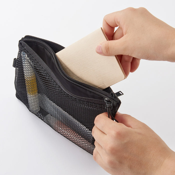 Neceser De Baño Muji Double Fastener Hombre Negras | JE3M6L01H