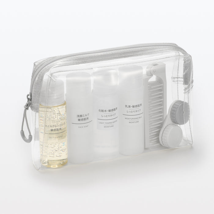 Neceser De Baño Muji TPU Clear Hombre Blancas | CL4A8V37H