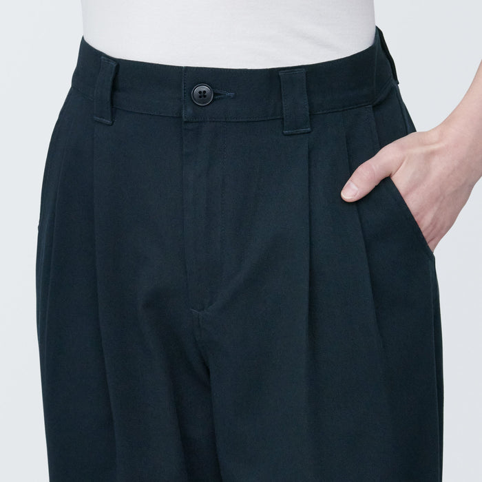 Pantalon Muji 4-Way Stretch Chino Darted Wide Mujer Azul Marino | GB2N3G17V