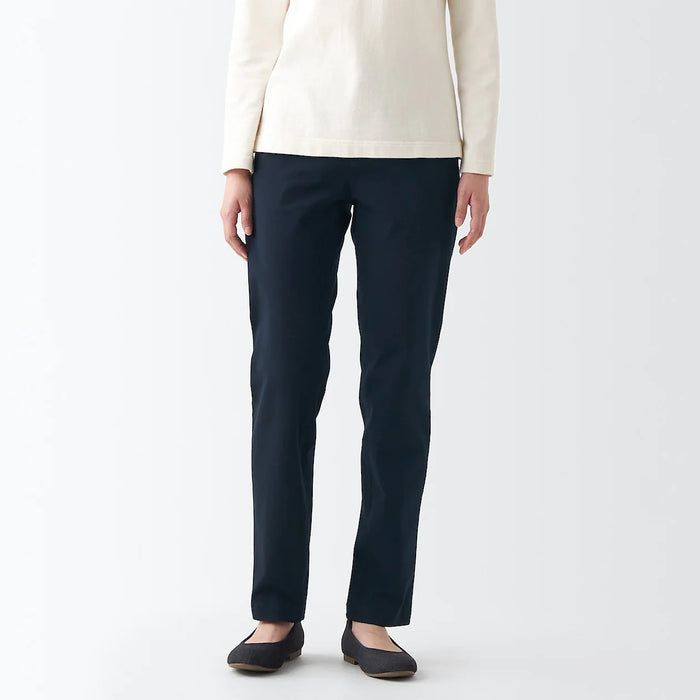 Pantalon Muji 4-Way Stretch Chino Slim Tapered Mujer Azul Marino | ZC6K9A86C