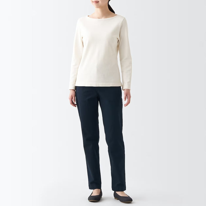 Pantalon Muji 4-Way Stretch Chino Slim Tapered Mujer Azul Marino | ZC6K9A86C