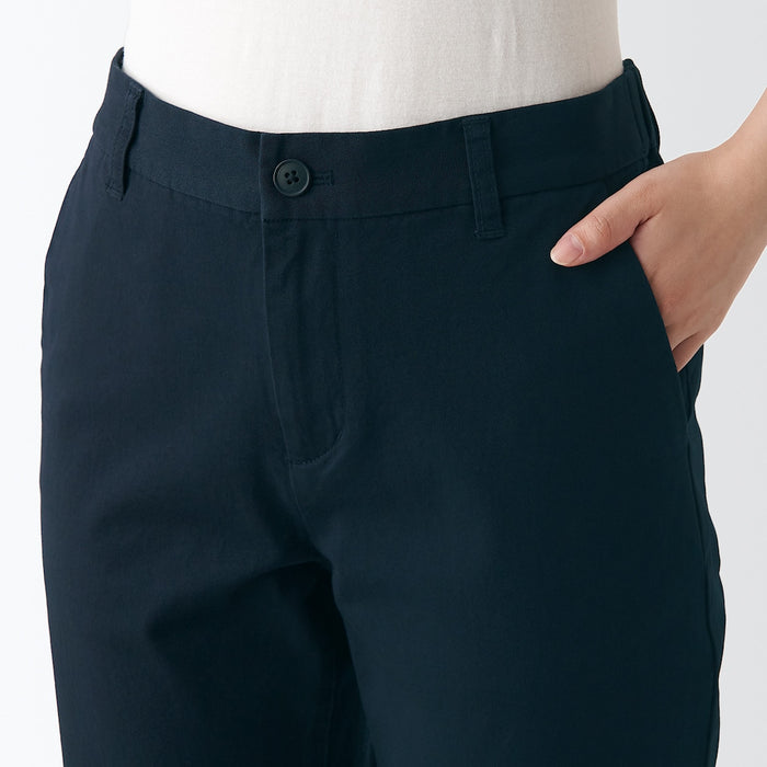 Pantalon Muji 4-Way Stretch Chino Slim Tapered Mujer Azul Marino | ZC6K9A86C