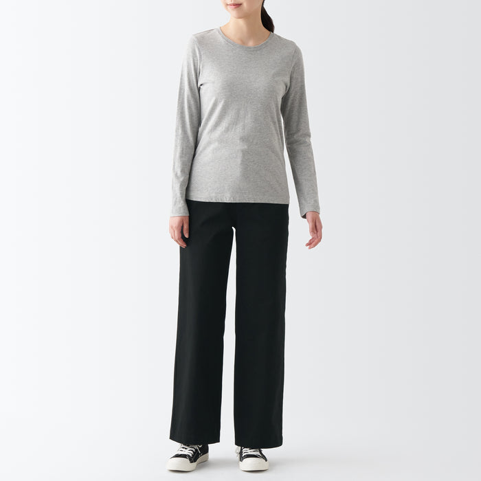 Pantalon Muji 4-Way Stretch Chino Wide Mujer Negras | CU6H4M28X