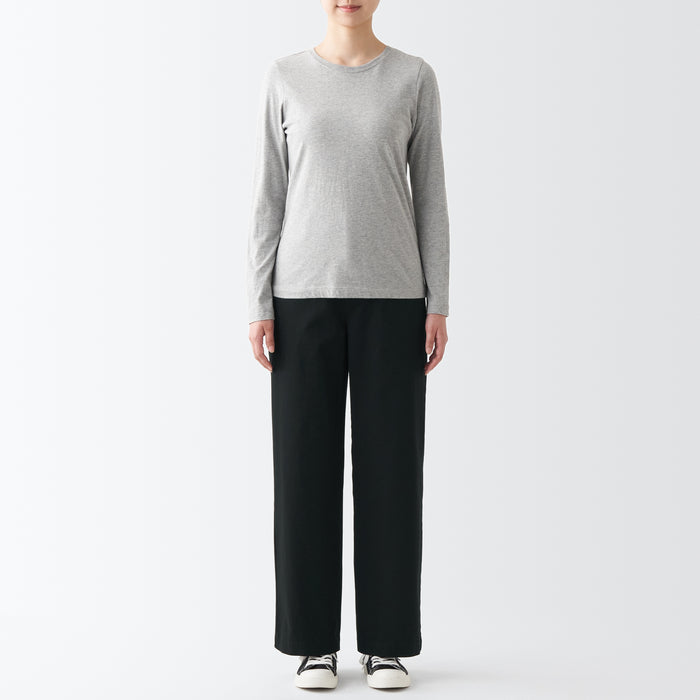 Pantalon Muji 4-Way Stretch Chino Wide Mujer Negras | CU6H4M28X