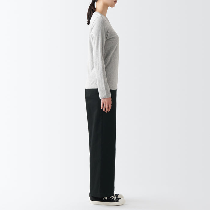 Pantalon Muji 4-Way Stretch Chino Wide Mujer Negras | CU6H4M28X