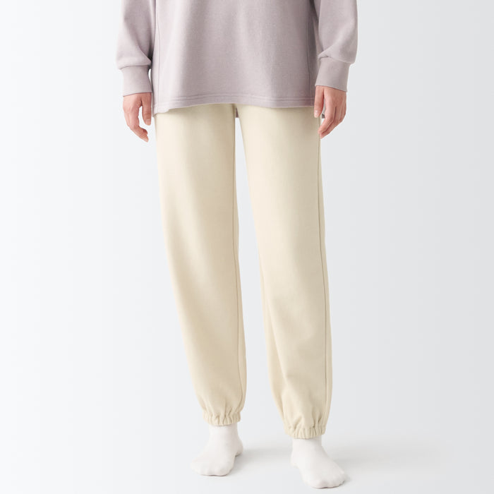 Pantalon Muji Stretch French Terry Hem Squeezing Mujer Beige | AI9D6T78F