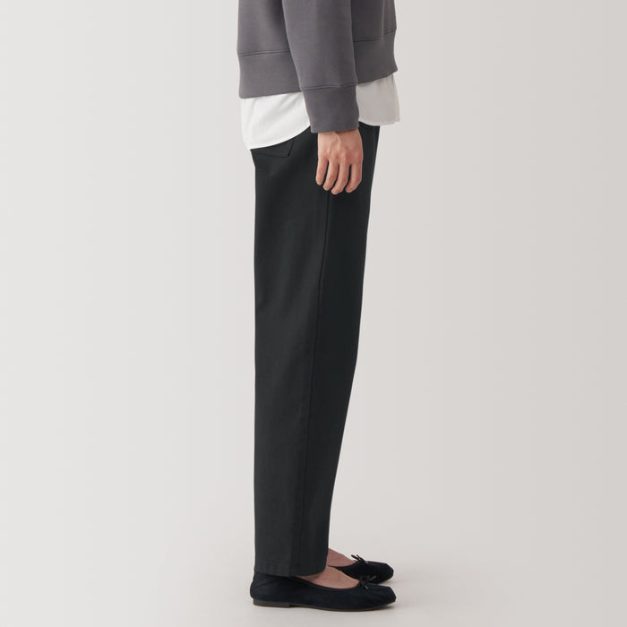 Pantalon Muji Washed Denim Easy Tapered Mujer Negras | PL6Z5G34S