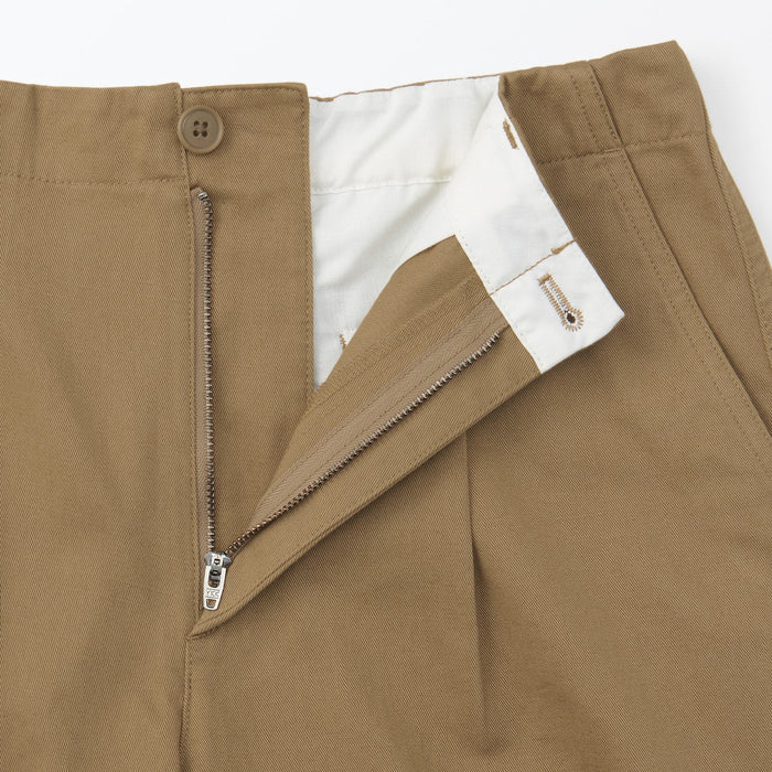 Pantalon Muji WoSlub Yarn Chino Darted Wide Hombre Marrones | FR2P0E49Y