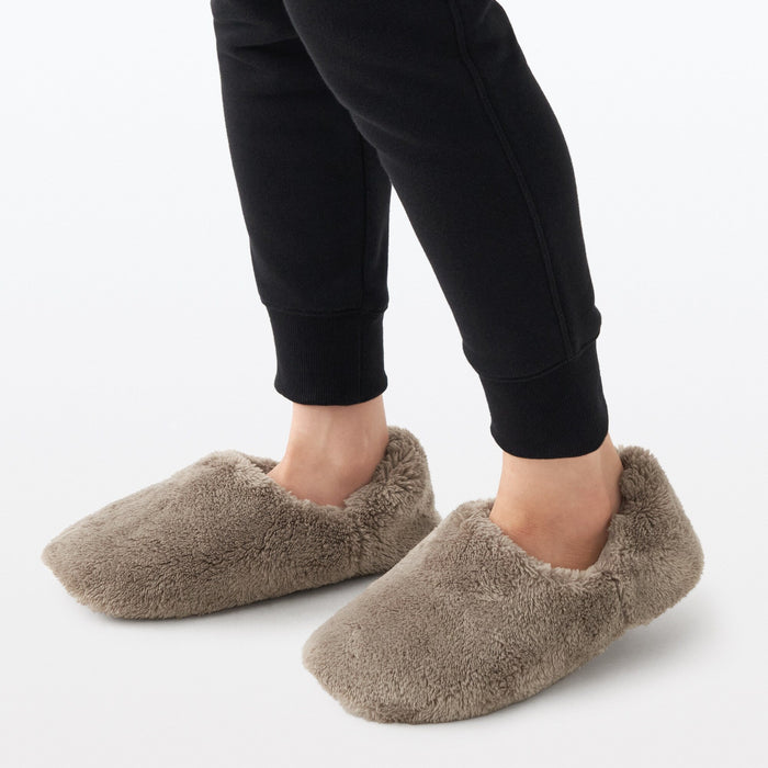 Pantuflas Muji Warm Fiber Room Mujer Beige | PZ7K0S59N