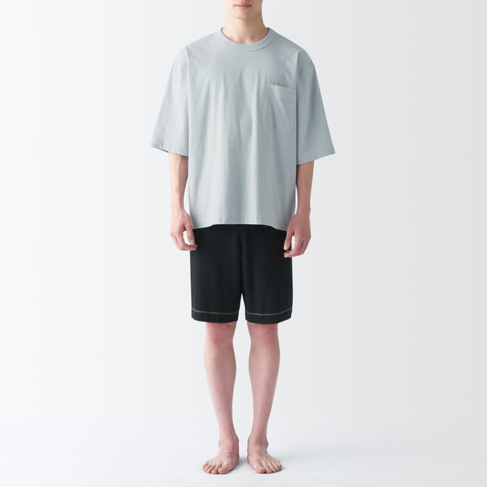 Pijama Muji Moisture-Wicking Cotton Short Sleeve Loungewear Mujer Gris | EJ2Z7W18M