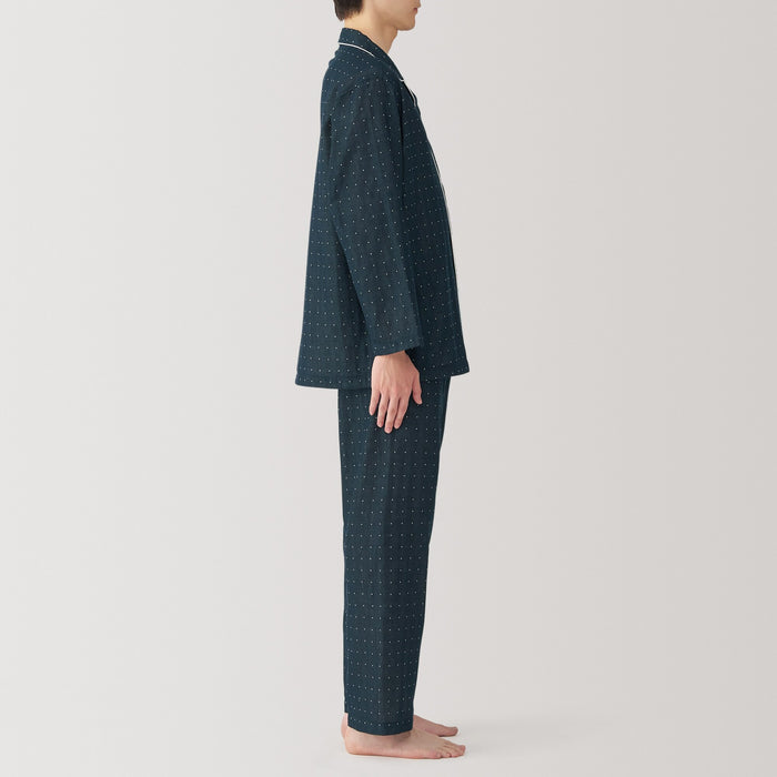 Pijama Muji Side Seamless Double Gauze Hombre Negras | BJ3F5P31E