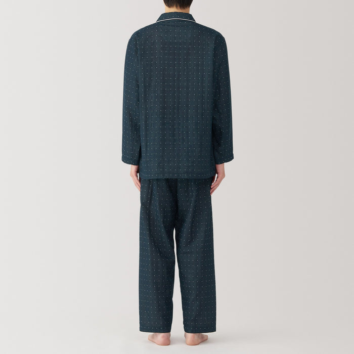 Pijama Muji Side Seamless Double Gauze Hombre Negras | BJ3F5P31E