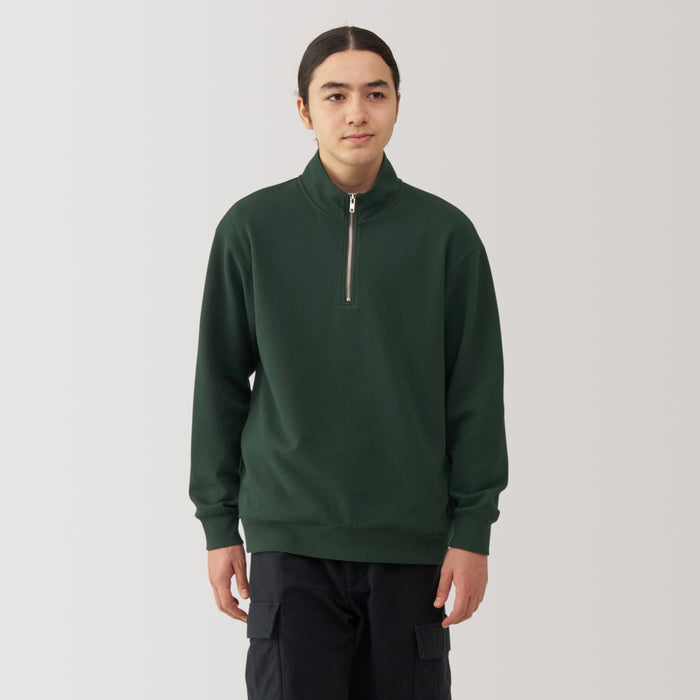 Pullover Muji Double Knitted Half Zip Hombre Verde | IW8Z6W36S