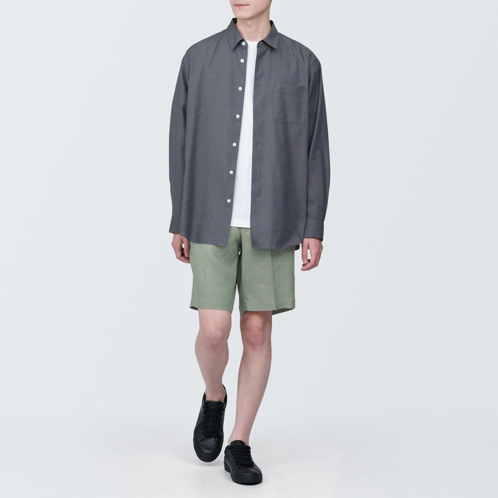 Short Muji Hemp Blend Hombre Verde | UG0Q7Q95P