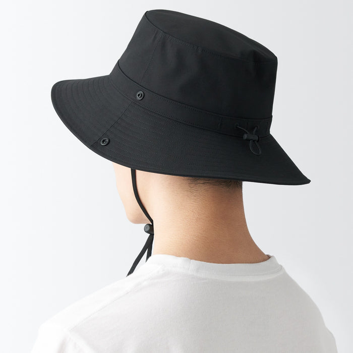Sombreros Muji Water Repellent Sealing Taped Safari Hombre Negras | DP2G3X73E