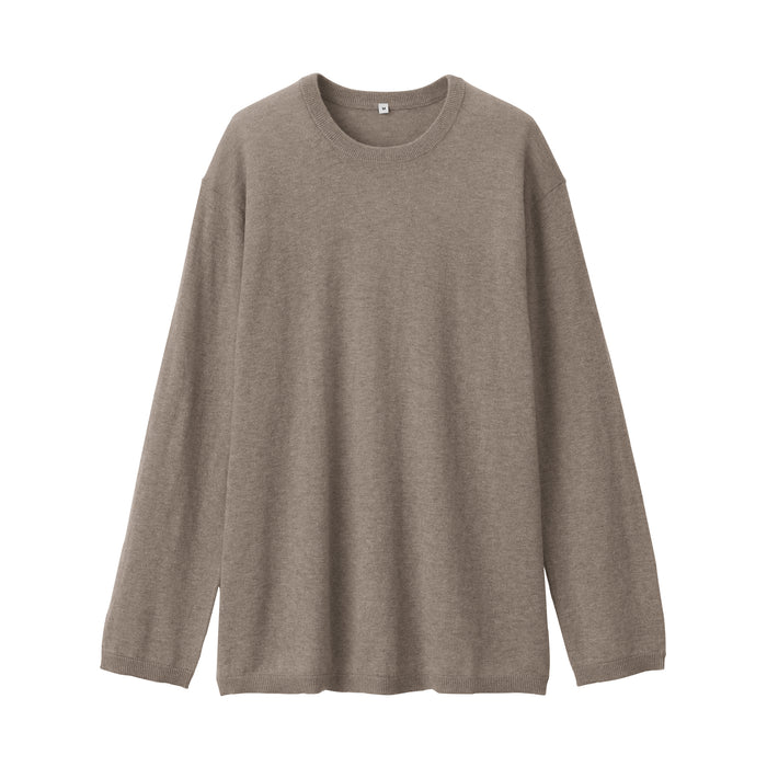 Suéteres Muji Labo Natural Cashmere Crew Neck Mujer Gris | LC5D9V60I