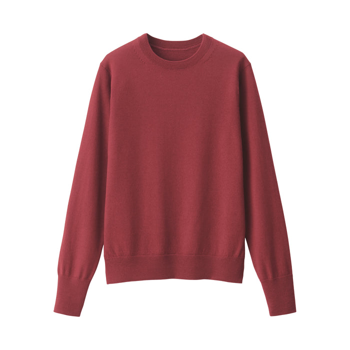 Suéteres Muji Washable High Gauge Wool Crew Neck Mujer Marrones | NT0S0C70H
