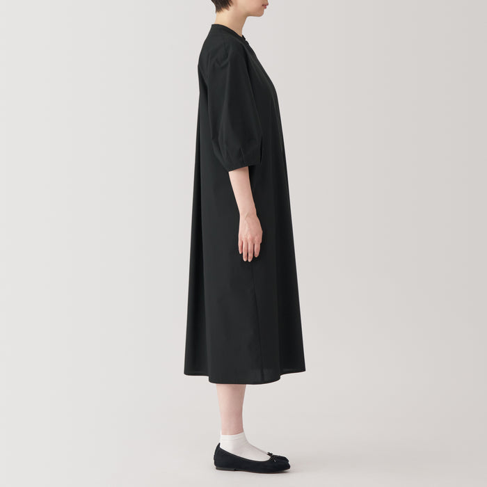 Vestido Muji Quick Dry Broadcloth 3/4 Sleeve Mujer Negras | RD9F8C78F