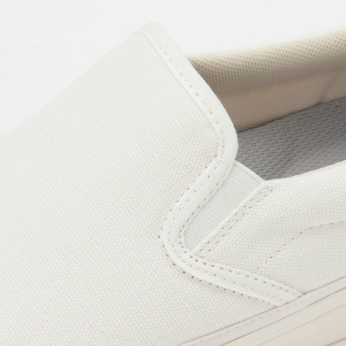 Zapatillas Muji Less Tiring Slip-On Mujer Blancas | MW1Q5P28R